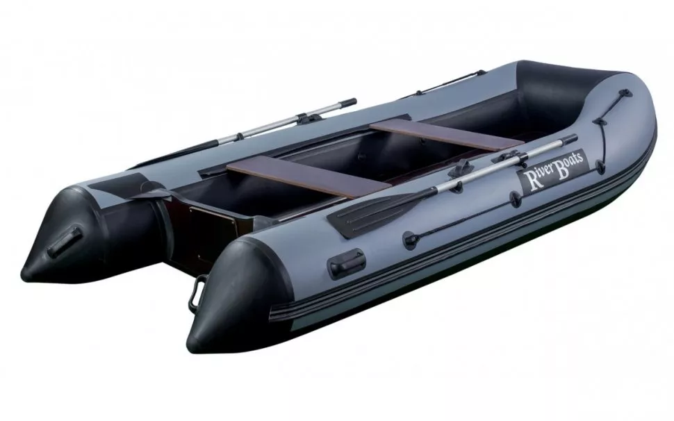 Лодка RiverBoats 390 черно-серый