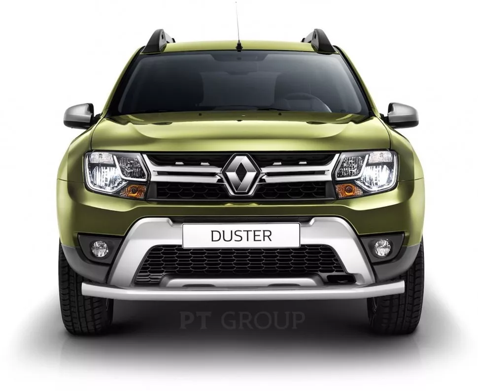 Защита переднего бампера одинарная 63 мм (НПС) на Renault DUSTER с 2012 PT Group