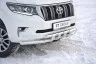Защита переднего бампера двойная с пластинами 63/63 мм (НПС) Toyota LAND CRUISER PRADO 150 с 2017 PT Group