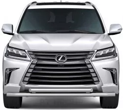 Защита переднего бампера двойная 63/63мм (НПС) LEXUS 450D с 2015 PT Group