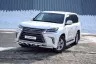 Защита переднего бампера двойная с зубьями 63/63мм (НПС) LEXUS 450D с 2015 PT Group
