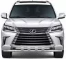 Защита переднего бампера двойная с пластинами 63/63мм (НПС) LEXUS 450D с 2015 PT Group