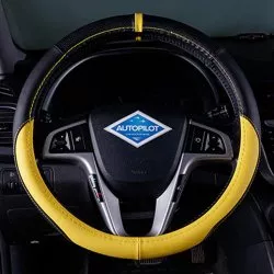 Оплетка руля Автопилот BLW-003 Черный-желтый