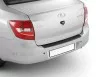 Накладка на задний бампер (ABS, черное тиснение) на LADA Granta с 2011 PT Group