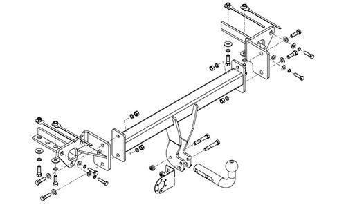 Фаркоп Subaru Forester с 2018 SU 08 AvtoS