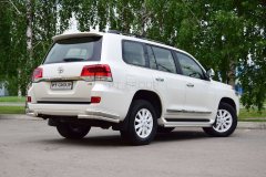 Защита заднего бампера двойная угловая 51/63мм (НПС) Toyota LAND CRUISER 200 2016- PT Group