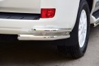 Защита заднего бампера двойная угловая 51/63мм (НПС) Toyota LAND CRUISER 200 2016- PT Group