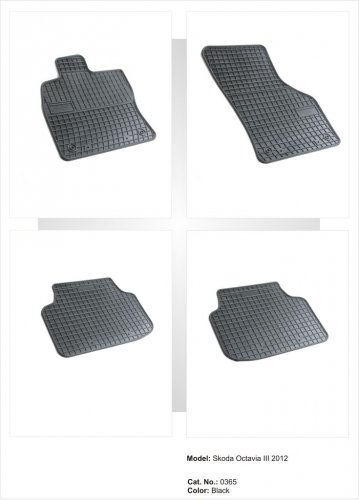 Коврики FroGum Skoda Octavia III с 2012/ Octavia IV с 2020 серые