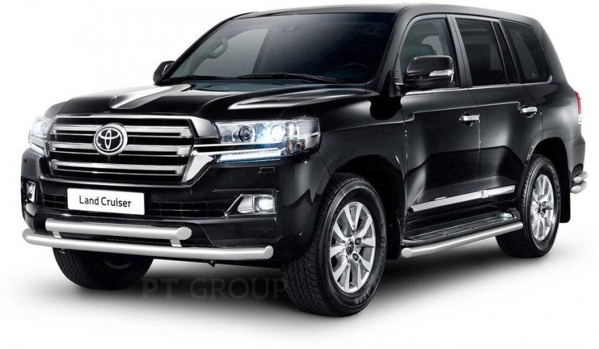 Защита заднего бампера угловая 63мм (НПС) Toyota LAND CRUISER 200 с 2016 PT Group