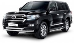 Защита заднего бампера угловая 63мм (НПС) Toyota LAND CRUISER 200 с 2016 PT Group