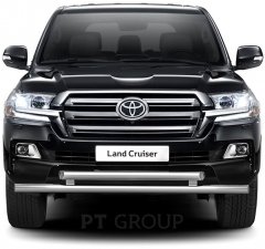 Защита заднего бампера угловая 63мм (НПС) Toyota LAND CRUISER 200 с 2016 PT Group