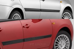 Молдинг дверей (черное тиснение) (ABS) LADA Granta Седан с 2011 PT Group