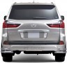 Защита заднего бампера двойная угловая 63/51 мм (НПС) LEXUS 450D с 2015 PT Group