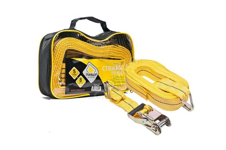 Стяжка груза "ГЛАВДОР" GL-75, 5 т, 8 м, в сумке