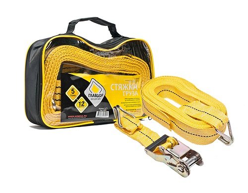 Стяжка груза "ГЛАВДОР" GL-77, 5 т, 12 м, в сумке