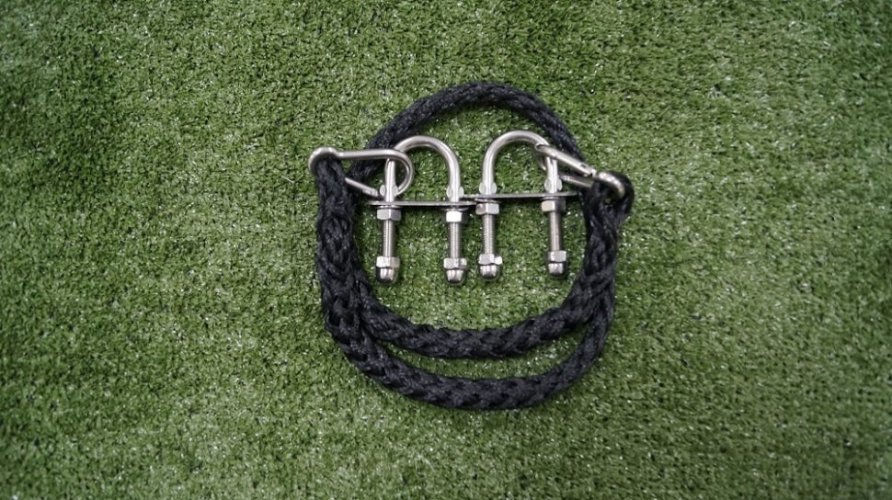 Набор для тюнинга страховка мотора 2шт U-болта с черной обвязкой (№34)