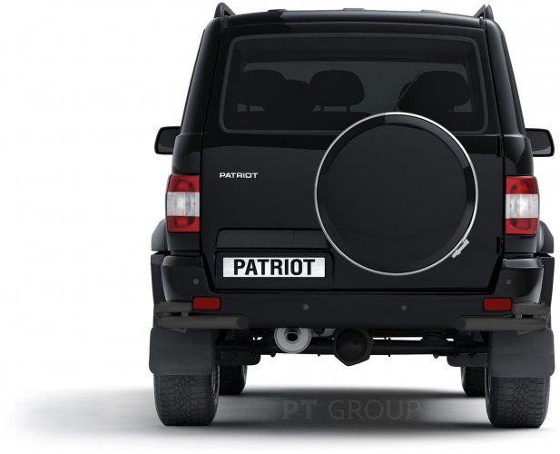 Защита заднего бампера двойная угловая 63/51мм (ППК) UAZ Patriot 2014- PT Group