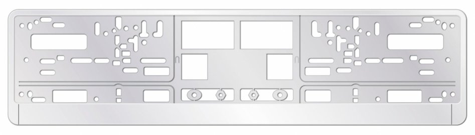 Рамка номерного знака белая AVS RN-14