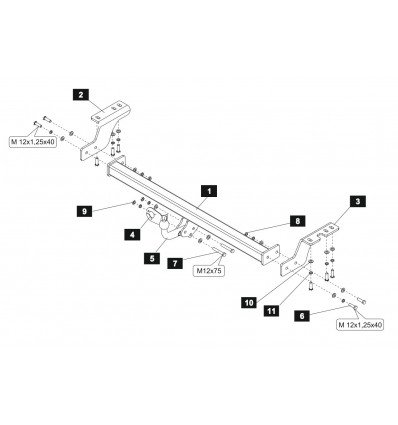 Фаркоп Toyota Hiace Baltex 24193112