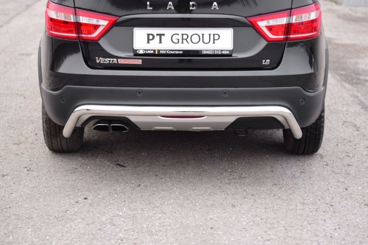 Защита заднего бампера 51 мм (НПС) LADA Vesta SW Cross с 2017 PT Group