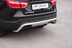 Защита заднего бампера 51 мм (НПС) LADA Vesta SW Cross с 2017 PT Group