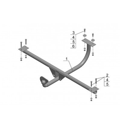 Фаркоп ВАЗ 2121,21213 (усиленный) AvtoS VAZ 22