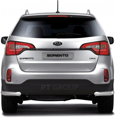Защита заднего бампера угловая 63мм (НПС) KIA Sorento с 2014 PT Group