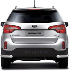 Защита заднего бампера угловая 63мм (НПС) KIA Sorento с 2014 PT Group