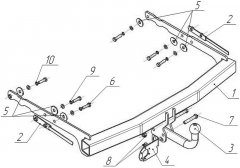 Фаркоп FORD MONDEO (2007) (AvtoS FD 23)