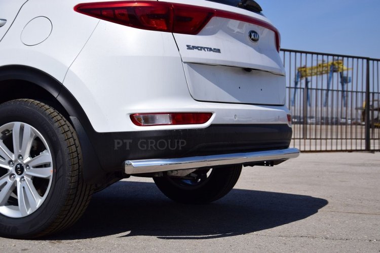 Защита заднего бампера одинарная 63мм (НПС) KIA Sportage 2016-2018 PT Group