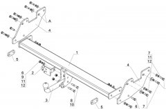 Фаркоп TOYOTA HILUX (2015-) (AvtoS TY 40)