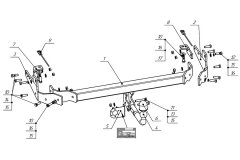Фаркоп Mazda CX-9 2017- без выреза бампера.4535-A  Oris
