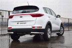 Защита заднего бампера угловая 63мм (НПС) KIA Sportage 2016-2018 PT Group