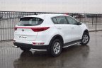 Защита заднего бампера угловая 63мм (НПС) KIA Sportage 2016-2018 PT Group