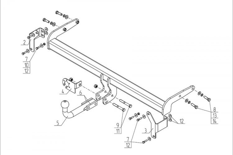 Фаркоп Kia Sportage с 2018- (AvtoS KI 34)