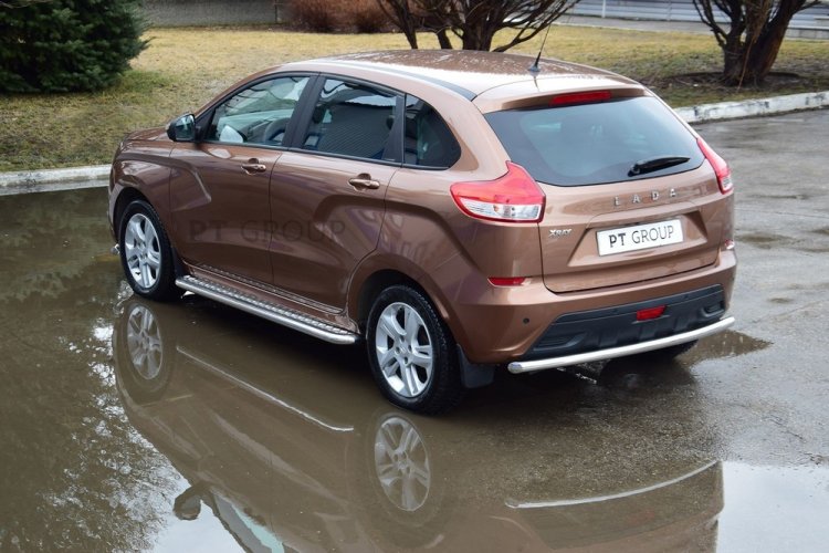 Защита заднего бампера одинарная 51 мм (НПС) LADA XRAY с 2016 PT Group