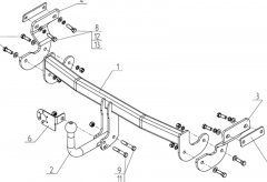 Фаркоп Kia Optima 2016-2020  KI 33 AvtoS