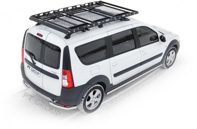 Защита заднего бампера угловая 51 мм (НПС) LADA Largus с 2012 / Largus Cross с 2015 PT Group