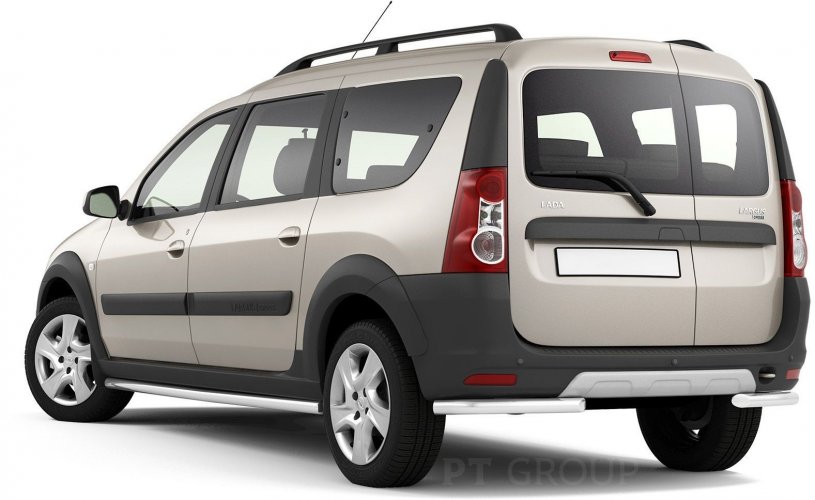 Защита заднего бампера угловая 51 мм (НПС) LADA Largus с 2012 / Largus Cross с 2015 PT Group