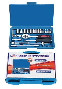 Набор инструмента AUTOVIRAZH 24 предм. AV-212024 [профессион., головки + трещетка 1/