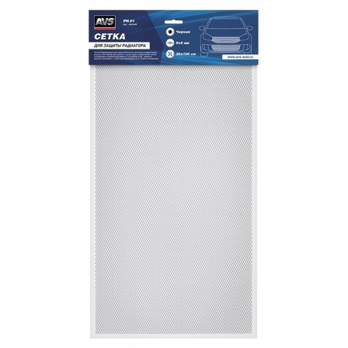 Сетка радиатора AVS PN-01 (ячейка ромб 9x6мм ) 30х100см черн.