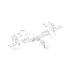 Фаркоп Jeep Grand Cherokee WK2 2011-, FA 0977-E	Бизон