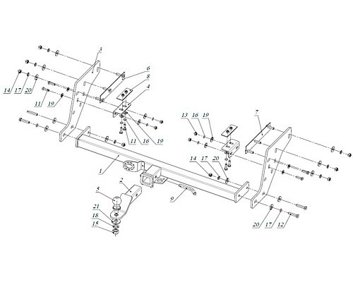 Фаркоп Mitsubishi L200 2006-2015 Бизон FA 0648-E