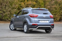 Защита заднего бампера &amp;quot;Волна&amp;quot; 51 мм (НПС - нерж.) Hyundai CRETA с 2016 PT Group