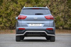 Защита заднего бампера &amp;quot;Волна&amp;quot; 51 мм (НПС - нерж.) Hyundai CRETA с 2016 PT Group
