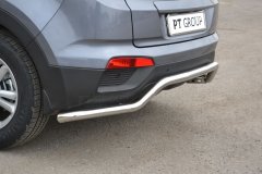 Защита заднего бампера &amp;quot;Волна&amp;quot; 51 мм (НПС - нерж.) Hyundai CRETA с 2016 PT Group