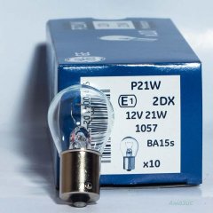 Лампа 1057 12V P21W однок.кор.