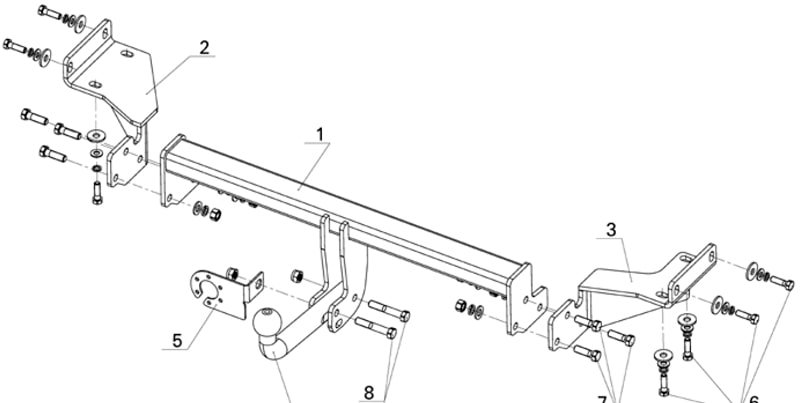 Фаркоп HYUNDAI TUCSON (2015-2018) (AvtoS HY 28)