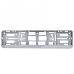 Рамка номерного знака двусоставная (серебристый металлик) AVS RN-16