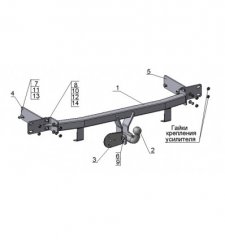 Фаркоп KIA SORENTO (2006-10.2009) (AvtoS KI 12)